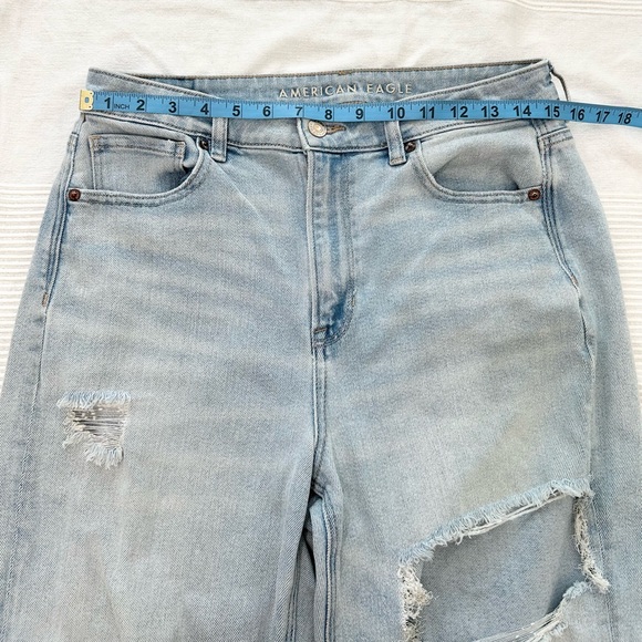 AE Stretch Ripped Mom Straight Jean - Picture 11 of 15